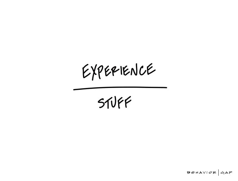 Carl Richards Behavior Gap Experience Over Stuff