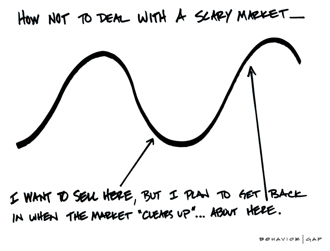 Carl Richards Behavior Gap Notes on Scary Markets and Free Mini-Course for Financial Advisors