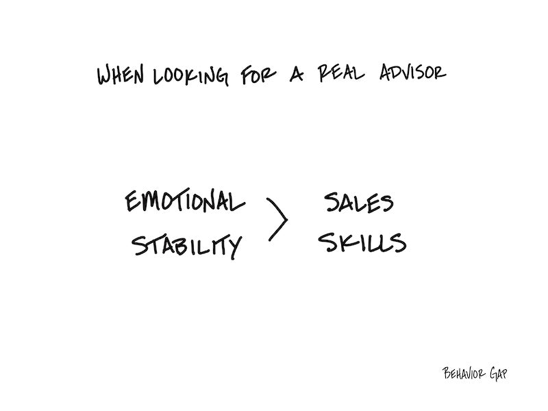 Carl Richards Behavior Gap Emotional Stability vs. Sales Skills