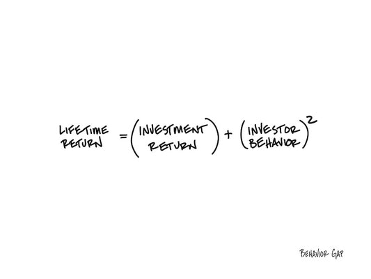 Carl Richards Behavior Gap Lifetime Return