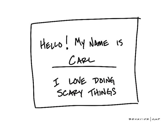 Carl Richards Behavior Gap Hello I Love Doing Scary Things