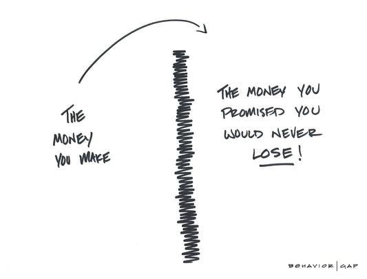 Carl Richards Behavior Gap Over the Wall