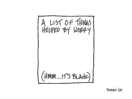 Carl Richards Behavior Gap The Worry List